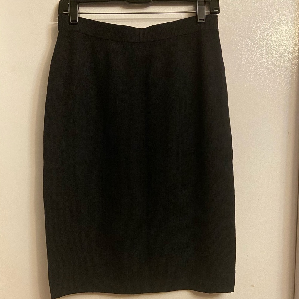 St John black knit skirt